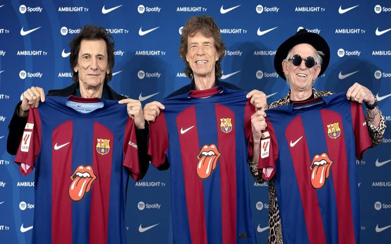 Barcelona confirma novo uniforme com “patrocínio” dos Rolling Stones