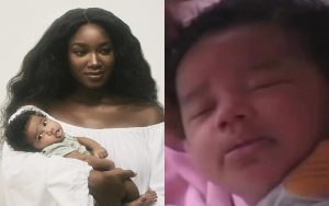Iza faz música para a filha e mostra o rosto da bebê pela primeira vez