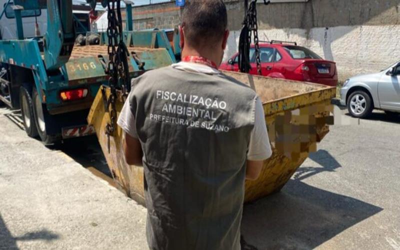 Com apoio de drones, Prefeitura de Suzano identifica e apreende caçambas irregulares