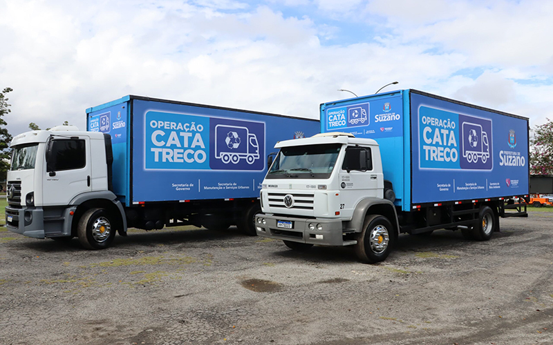 Operação ‘Cata-Treco’ é reforçada em Suzano com dois novos caminhões